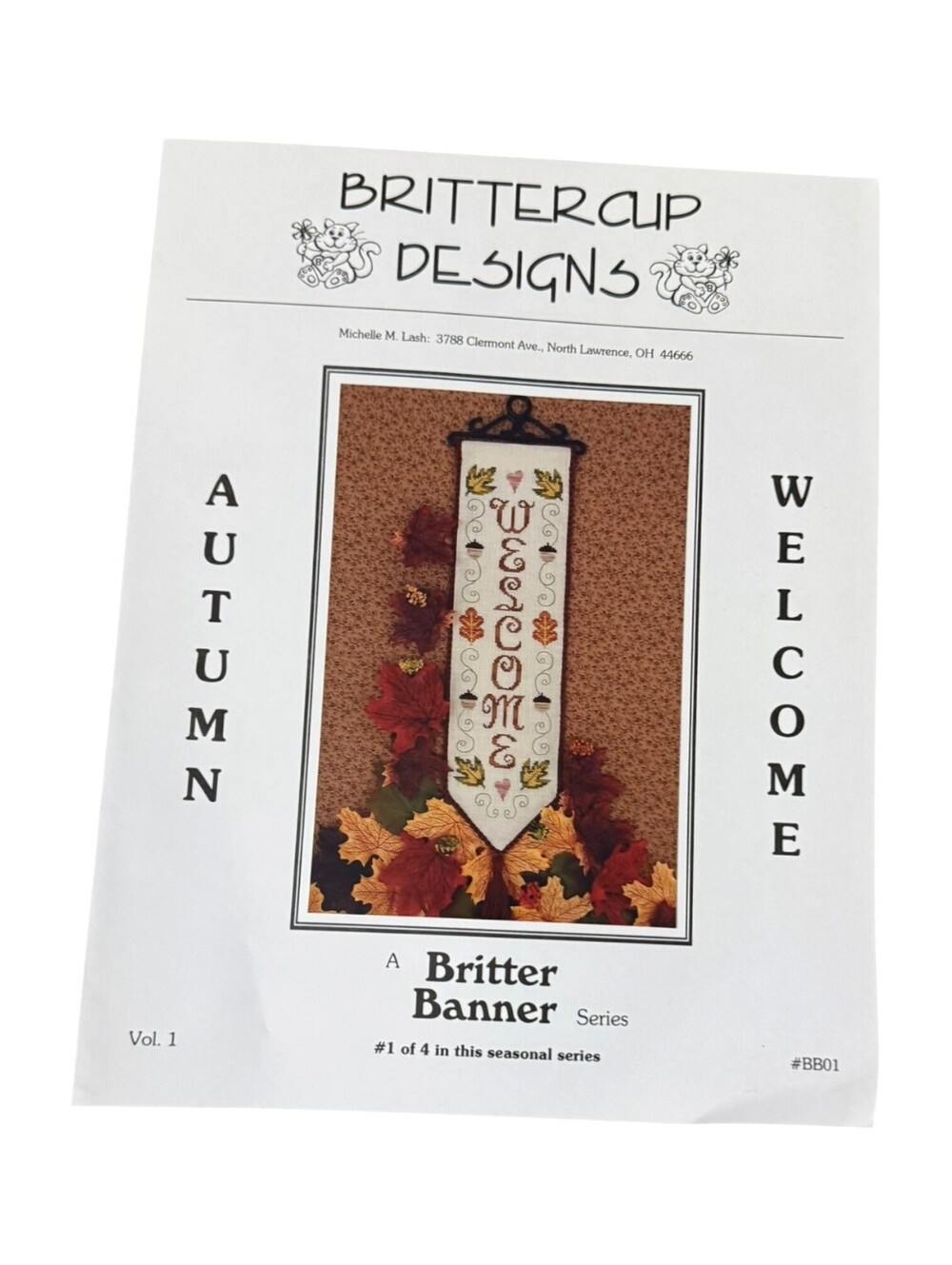 Britter Banner Autumn Welcome Cross Stitch Pattern Vol. 1